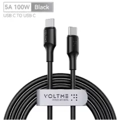 GENERICO - CABLE PD USB TIPO C 100W 5A BLACK VOLTME PARA LAPTOP CELULAR IPAD MANDOS