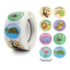 GENERICO - 100 stickers en rollo Awesome, fantastic