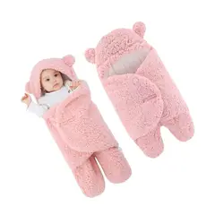 GENERICO - Bolsa de Dormir Osito de Felpa Rosado para Bebé