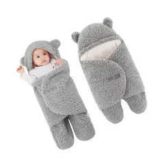 GENERICO - Bolsa de Dormir Osito de Felpa Gris para Bebé