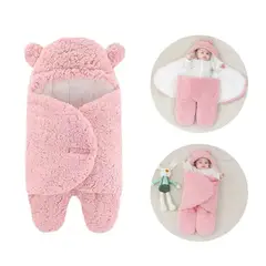 GENERICO - Bolsa de Dormir Osito de Felpa Rosado para Bebé