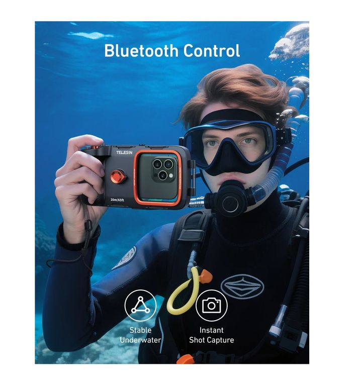 Case acuático para celular universal con control remoto