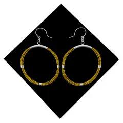 GENERICO - Aretes Mujer Hilo Dorado Hindú Regalo Mamá Novia Plata 950