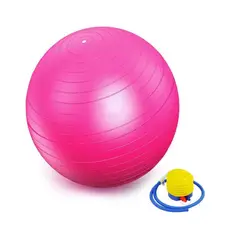 GENERICO - Pelota De Pilates 85 Cm Yoga Fitnness C/ Inflador Rosado
