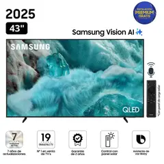 SAMSUNG - Televisor QLED 43" Visión AI Smart TV QN43Q7F - Nuevo 2025