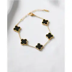 GENERICO - Pulsera Trebol Negro