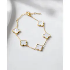 GENERICO - Pulsera Trebol Blanco