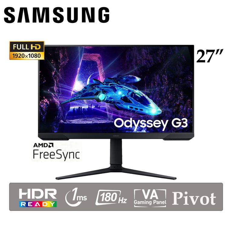 Monitor Gaming Odyssey G3 de 27 VA Full HD 180Hz 1MS