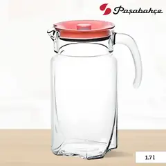 PASABAHCE - Jarra de Vidrio Luna Pasabahche Tapa Rosado 1.7 l