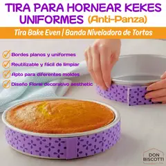 GENERICO - Tira de Nylon Niveladora Hornear Pastel Keke Torta - Bake Even Strips