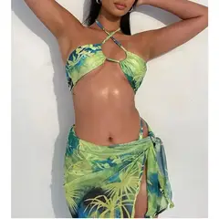 LIMA BIKINI - Bikini 3 piezas Amazonas tonos verde