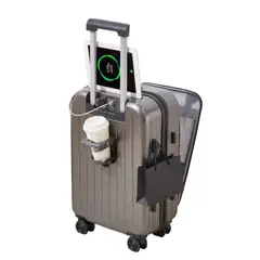 GENERICO - Maleta De Bodega Antirrobo Portalaptop Posa Vasos Usb 26 Pulgadas