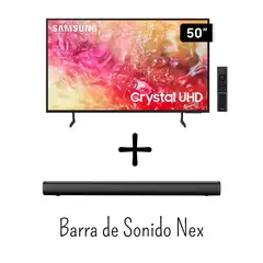 SAMSUNG - Televisor 50 Pulgadas Crystal UHD 4K TizenOS UN50DU7000G + Soundar Nex PSB32 (Combo)
