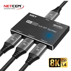 NETCOM - Splitter Displayport 1x3 8K V1-4 8k 60Hz 32-4Gbps UHD