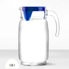 GENERICO - Jarra de Vidrio Tabola Tapa Azul 1.80 l