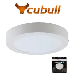 CUBULL - PACK x 4 : PANEL LED CIRCULAR REDONDO 18W ADOSABLE LUZ BLANCA -