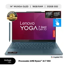 LENOVO - Laptop 14" Yoga 7 2 en 1 AMD Ryzen IA 7 350 16GB 512GB SSD WUXGA