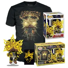 FUNKO - POP & TEE ELECTRO GLOW 1164 SPIDERMAN NO WAY HOME TALLA M
