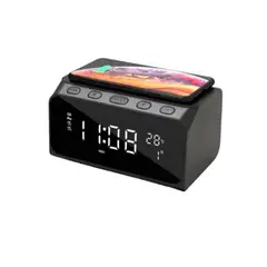 HAVIT - PARLANTE BLUETOOH - CARGADOR INALAMBRICO NEGRO-ALARMA PN W3041-BLACK