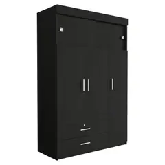 FMFURNITURE - Ropero 5 Puertas 2 Cajones Fm-003N - Negro
