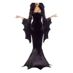 GIOIO - Novia Bruja Vampira Halloween Disfraz Gótico Espectral L