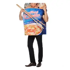 GIOIO - Disfraz Mono Fideos Mariscos Halloween Divertido Cosplay L
