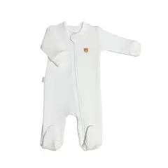 WAWA PIMA - PIJAMA BEBÉ UNISEX WHITE BEAR JACQUARD