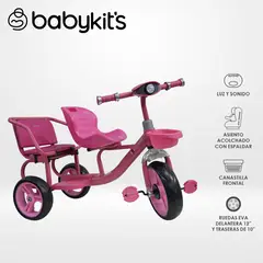 BABY KITS - Triciclo Neo Doble Rosado