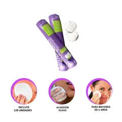 RYBIU IMPORT - Pack12 Almohadilla Facial de Algodon Util 120u