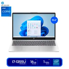 HP - LAPTOP 250 G10 INTEL CORI I7- 1355U MEMORIA 16GB DDR4 DISCO 512GB SOLIDO PANTALLA DE 15.6 LED