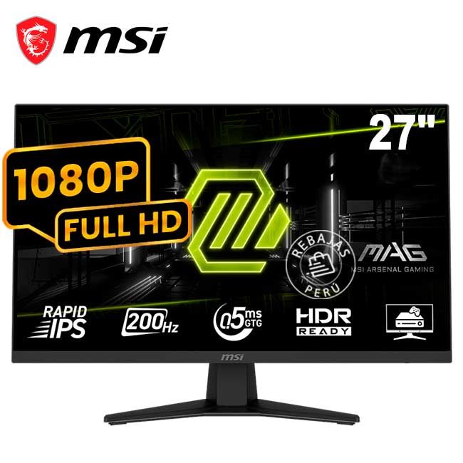 Monitor Gaming MAG 274F 27” FHD 200Hz 05ms Fast IPS HDR