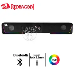 REDRAGON - Altavoces GS570 Stereo RGB Bluetooth y Cable 3W RMS
