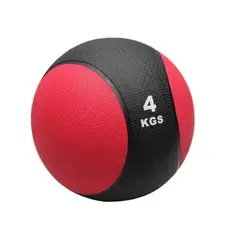 GENERICO - Pelota O Balón Medicinal 4 Kg Con Rebote Funcional Rojo