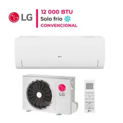 LG - Aire Acondicionado 12000 BTU Split Pared On/Off Frío Solo