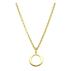 OEM - Collar Mujer Letra O Inicial Fino Acero Inoxidable x SAN VALENTIN