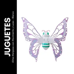 GENERICO - Alitas Mariposa con Movimiento y Luces Blanco