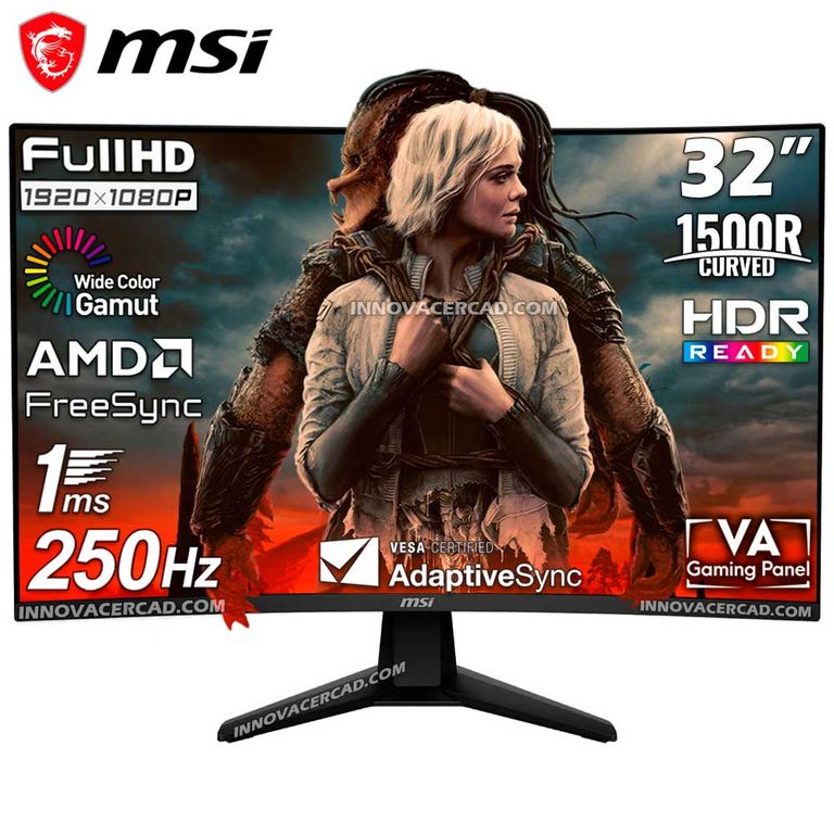 Monitor MAG 32C6X 32 FHD VA Curvo 1500R 250HZ 1MS HDR