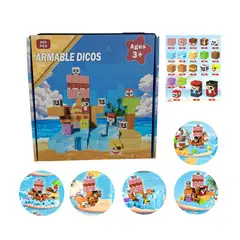 GENERICO - Barco Pirata Minecraft Bloques Magnéticos 100pcs para Niños