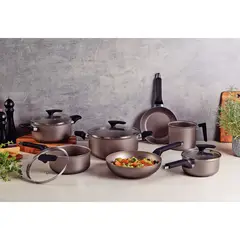 TRAMONTINA - Juego de Ollas Milazzo Antiadherente 7 Pzas 28599/462