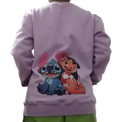 GENERICO - POLERA SIN CAPUCHA CON BOLSILLO ESTAMPADO UNISEX