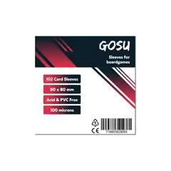 GOSU - FUNDAS PREMIUM 80 X 80 MM FOR BOARDGAMES 100 PCS
