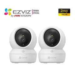 EZVIZ - Kit 2 Cámaras IP H6C PRO 2MP Sonido Bidireccional Botónllamada