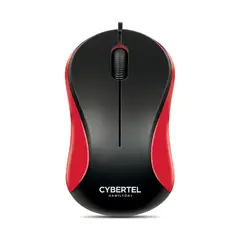 CYBERTEL - Mouse Oficina Alámbrico 1000DPI Rojo Hamilton+ CYB M209r+