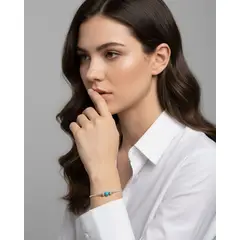 GENERICO - PULSERA Y PUNTO DE TURQUESA EN PLATA