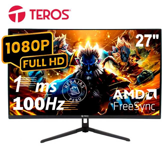 Monitor TE-2732S 27 VA Full HD 100Hz 1ms HDMI DP VESA Negro