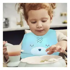 RYBIU IMPORT - Protector Versatil de Babas en Celeste Y+Ligas de Regalo