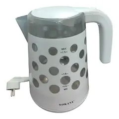 SOKANY - Hervidor Blanco 1850W Elegante con Ventanitas y Apagado Automático