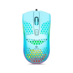 ENKORE - Mouse Gamer LED Alámbrico 1600DPI Celeste GeoxIngravide EKM121B