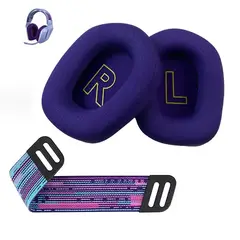 GENERICO - Almohadillas Moradas + Diadema Rosa-Morado Logitech G733 G335 G535