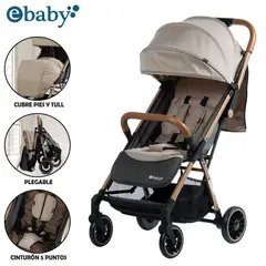EBABY - Coche Maleta para Bebé «SOFI» De Fácil Plegado Beige